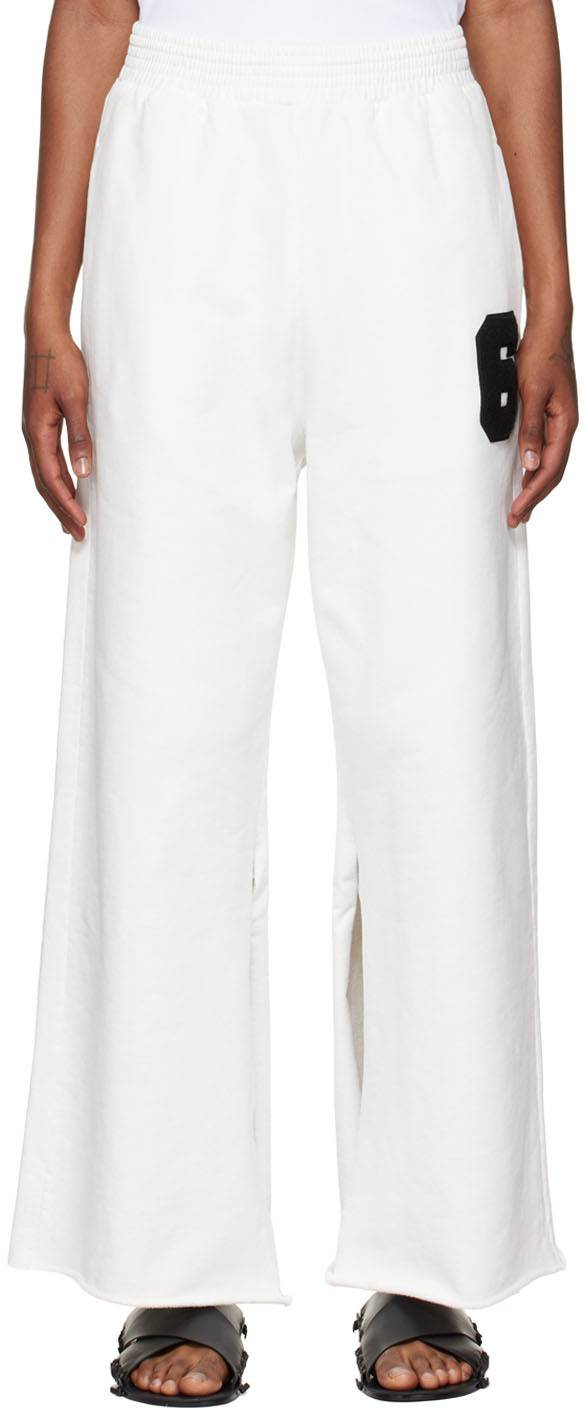 MM6 Maison Margiela Off-White Split Lounge Pants