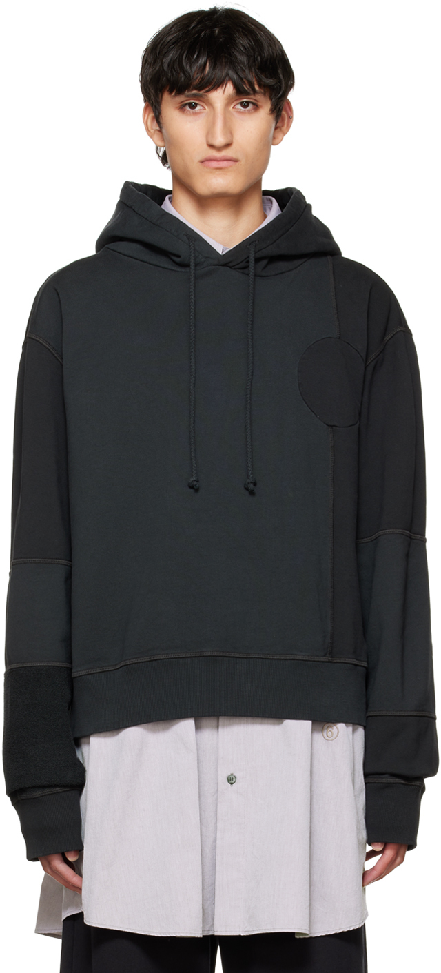 Paneled sales hooded sweatshirt