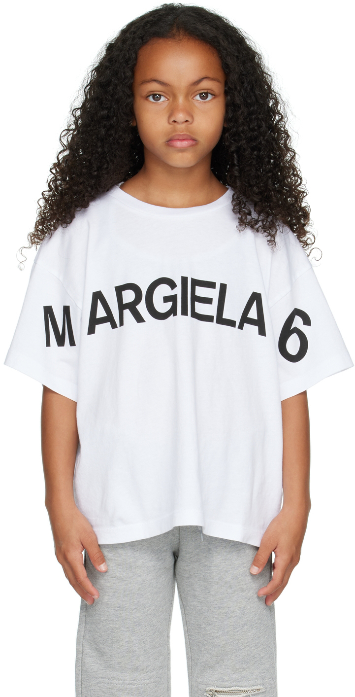 MM6 Maison Margiela - graphic-print Cotton-jersey T-Shirt - Mens - White Multi