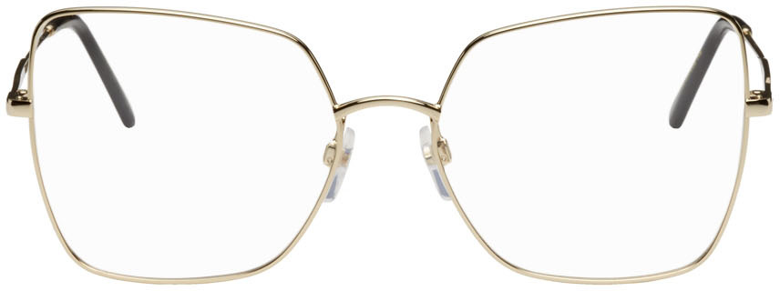 Marc Jacobs Gold Metal Square Glasses