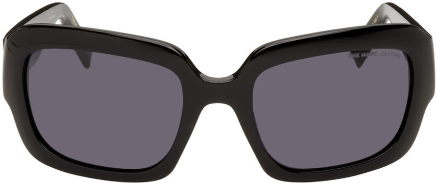 Marc Jacobs Black Wrapped Rectangular Sunglasses