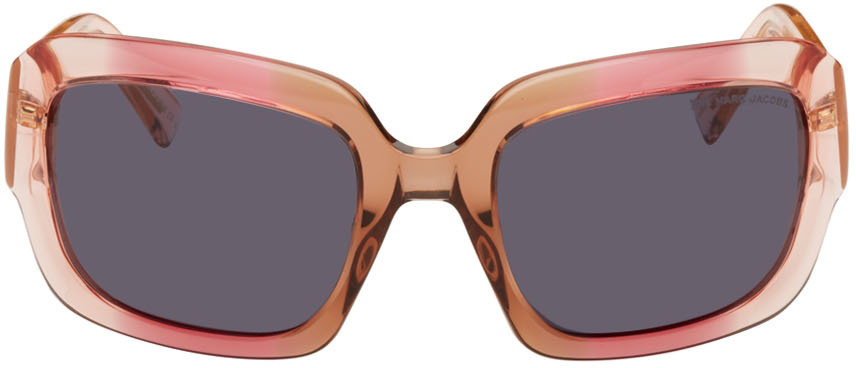 Marc Jacobs Pink Wrapped Rectangular Sunglasses