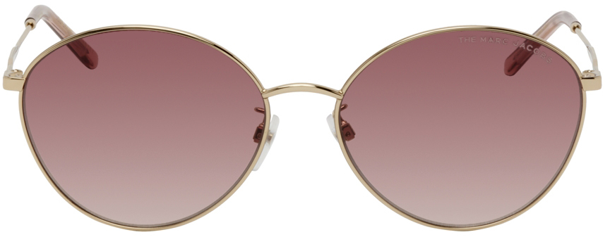 Marc Jacobs Gold Round Sunglasses