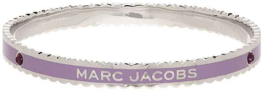 Marc Jacobs Purple & Silver 'The Medallion' Scalloped Bangle