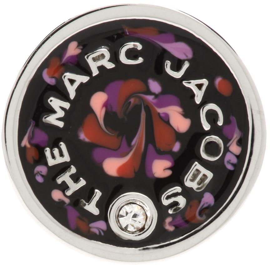 Marc Jacobs Silver 'The Marbled Medallion' Earrings
