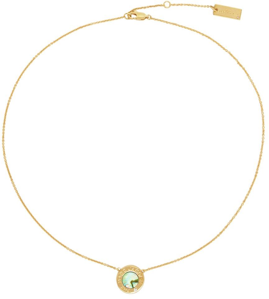 Marc Jacobs Gold & Abalone 'The Medallion' Necklace