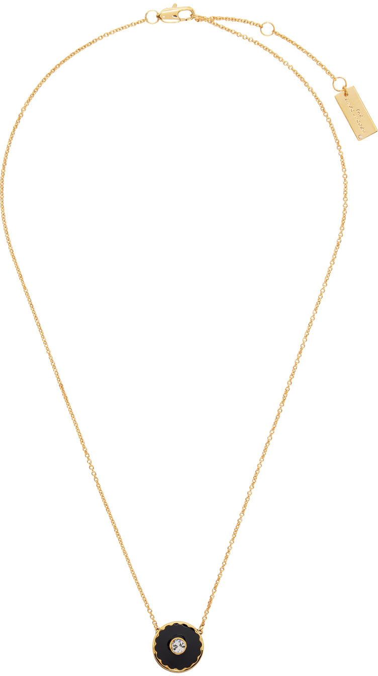Marc Jacobs Black & Gold 'The Medallion Pendant' Necklace