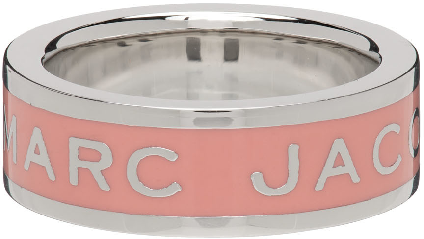 Marc Jacobs Silver & Pink 'The Medallion' Ring