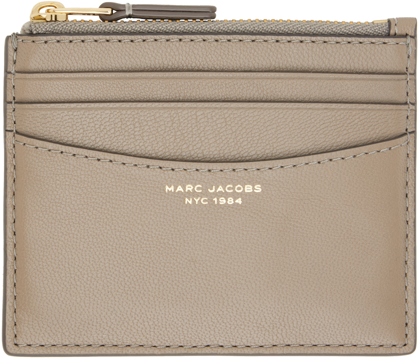 Marc Jacobs Taupe 'The Slim 84' Card Holder