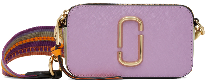 The Marc Jacobs Snapshot Leather Camera Bag In Purple