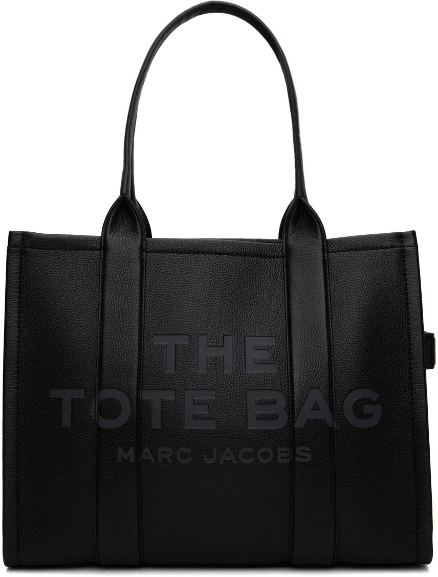 Marc Jacobs Black 'The Leather Large Tote Bag' Tote