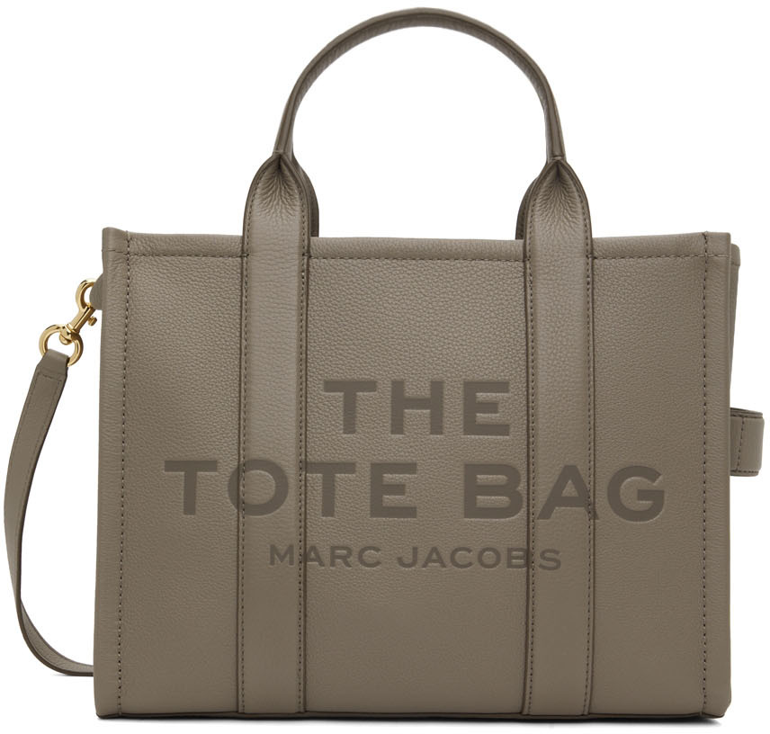 Marc Jacobs Taupe 'The Leather Small Tote Bag' Tote