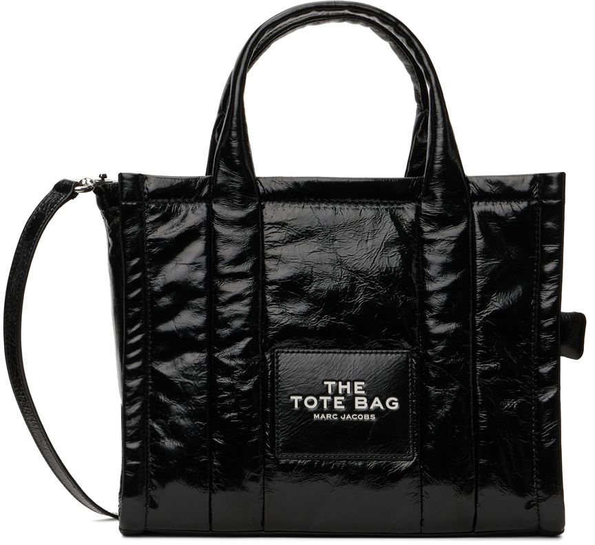 Marc Jacobs Black Small 'The Shiny Crinkle' Tote