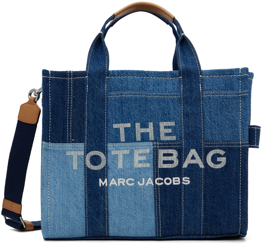 Marc Jacobs: Blue 'The Denim Small Tote' Tote | SSENSE