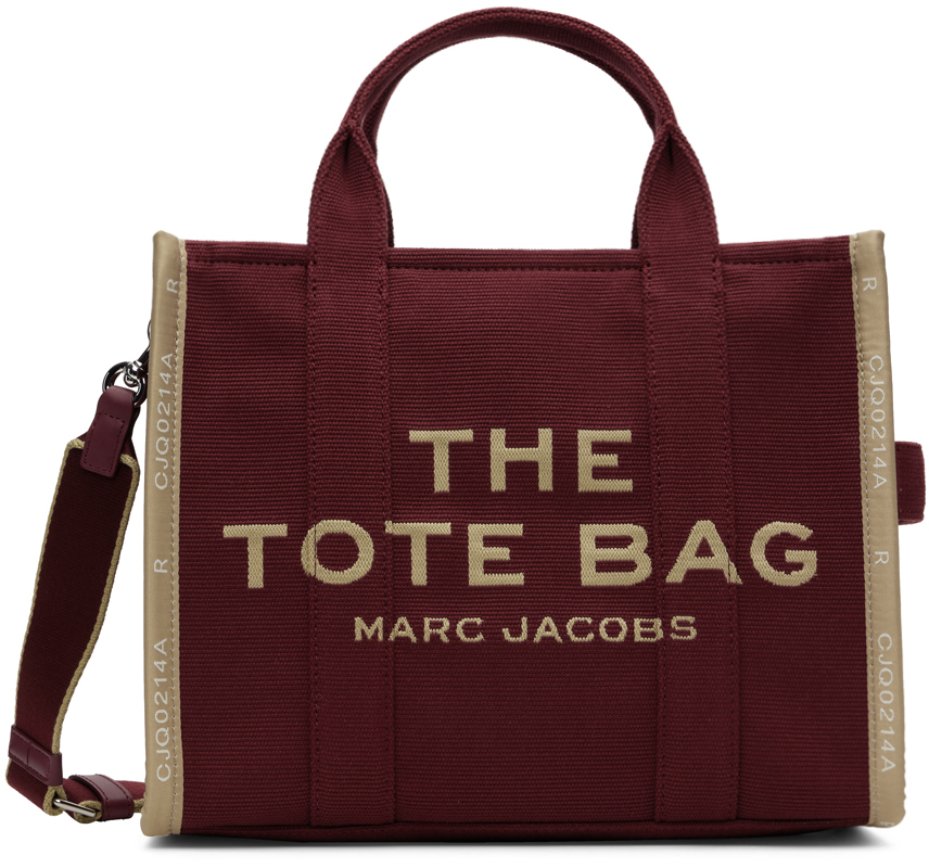 Marc Jacobs Burgundy 'The Jacquard Small Tote Bag' Tote