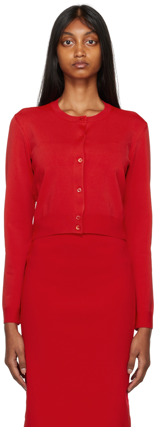 Marc Jacobs Red 'The Cropped Cardigan' Cardigan