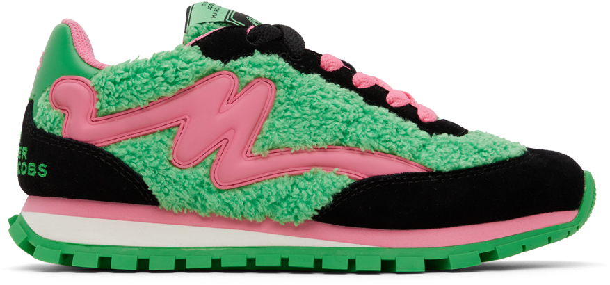 Marc Jacobs Pink & Green 'The Teddy Jogger' Sneakers