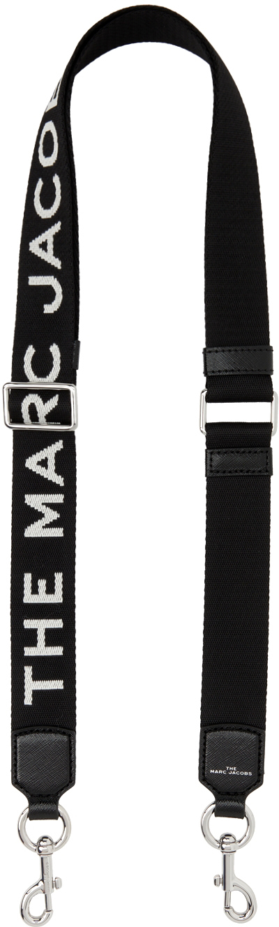 Marc Jacobs Black 'The Logo Webbing' Shoulder Strap