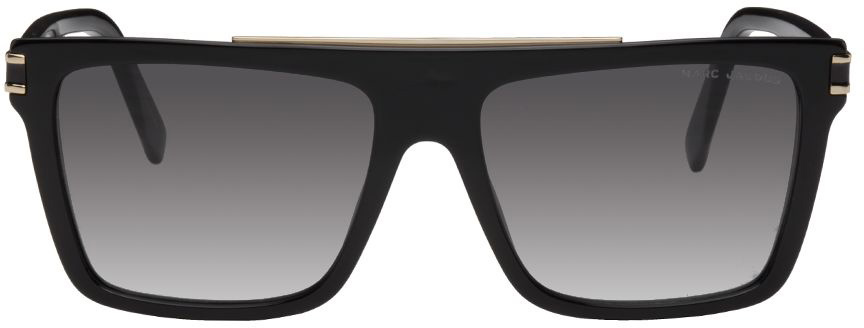 Marc Jacobs Black Square Sunglasses In 0807 Black