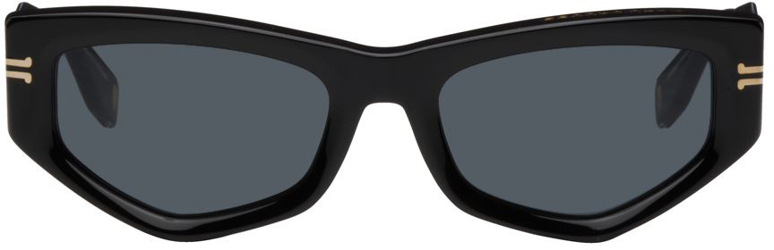 Marc Jacobs Black Rectangular Sunglasses In 0807 Black