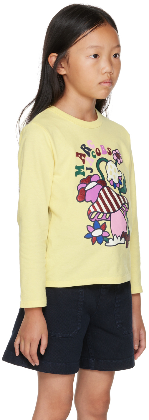 Marc Jacobs Kids Yellow Cosmic Nature T-shirt In 513 Jaune Acidule