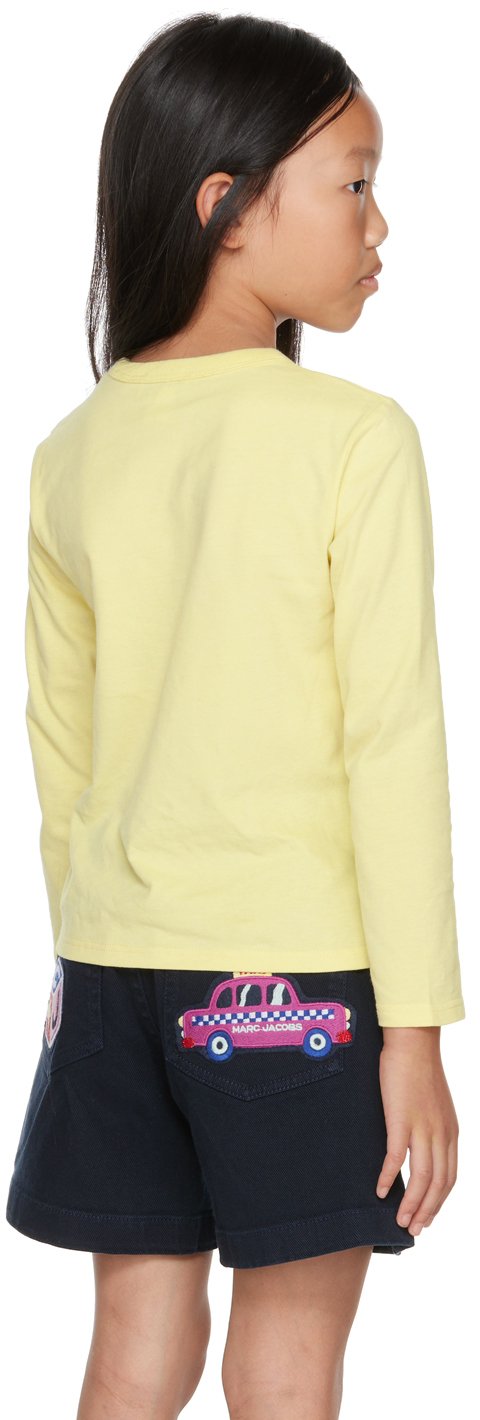 Marc Jacobs Kids Yellow Cosmic Nature T-shirt In 513 Jaune Acidule