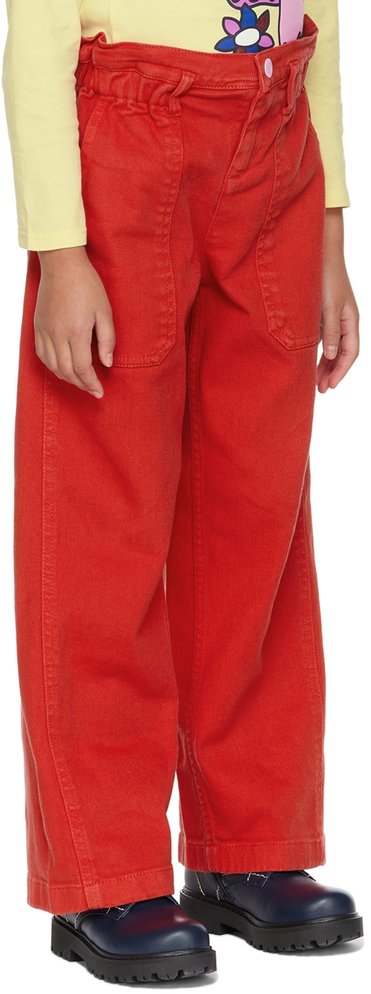 Marc Jacobs Kids Red Urban Jungle Trousers In 97e New Red