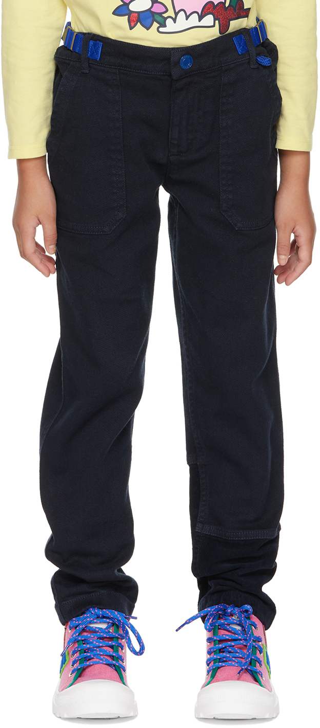Ssense Abbigliamento Pantaloni e jeans Pantaloni Pantaloni cargo Kids Navy Paneled Cargo Pants 