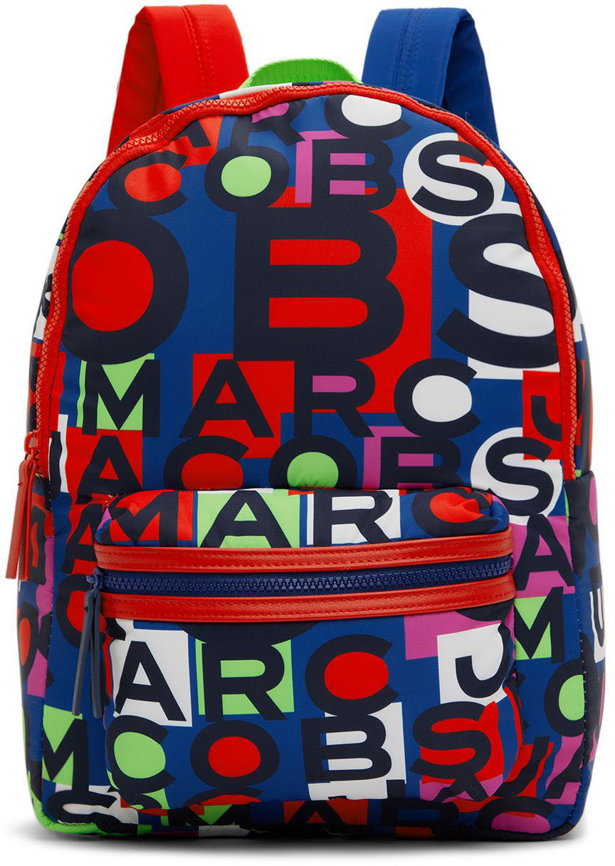 Kids Blue & Red Logo Backpack SSENSE Accessories Bags Rucksacks 