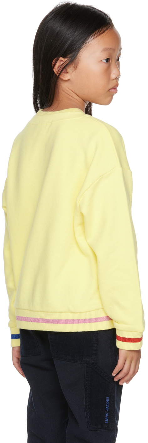 Marc Jacobs Girls Teen Yellow Logo Sweatshirt In 513 Jaune Acidule