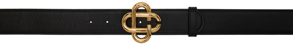 Casablanca: Black Leather Belt | SSENSE