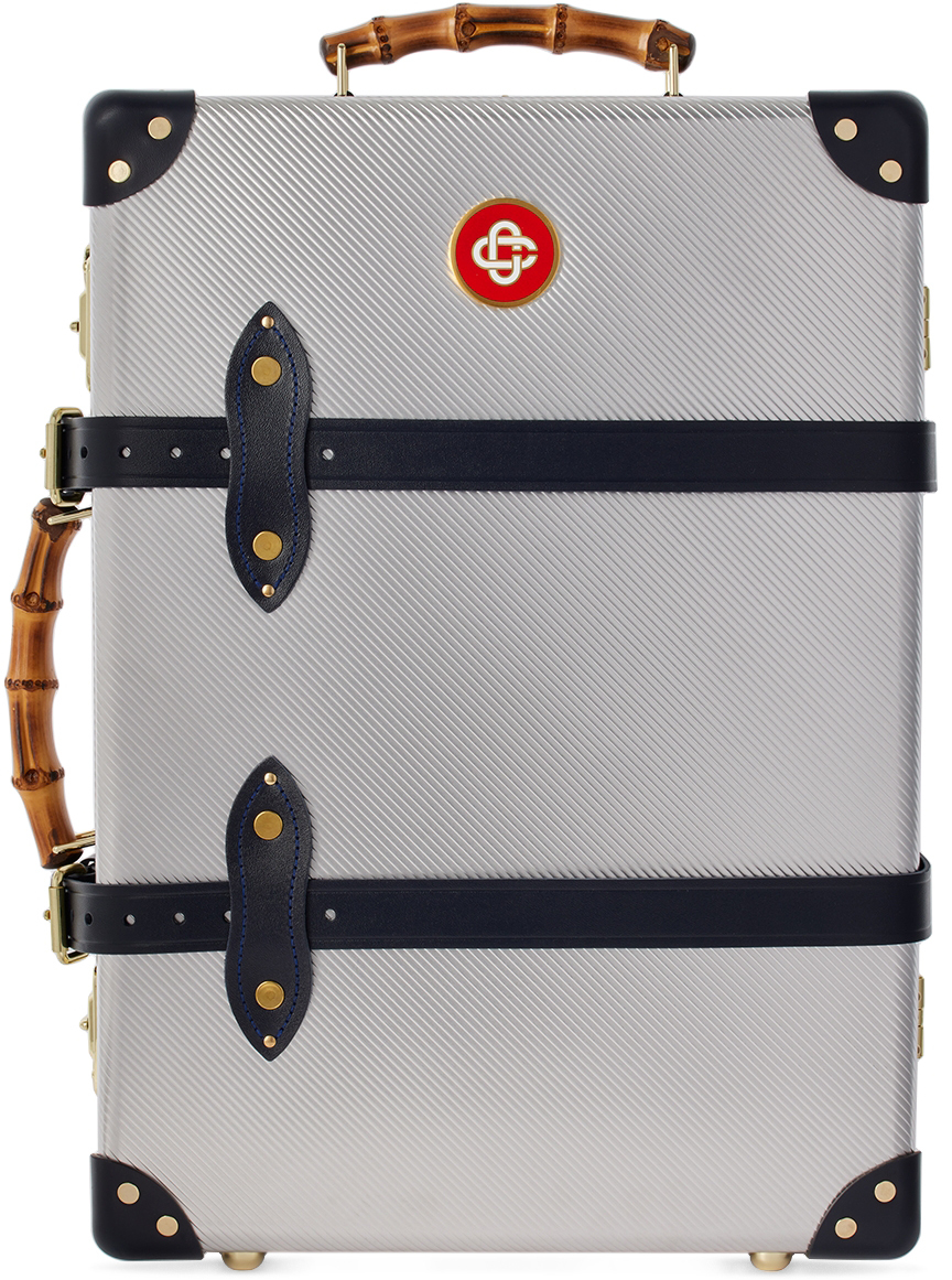 CASABLANCA SILVER GLOBE-TROTTER EDITION CARRY-ON 2 WHEELS SUITCASE