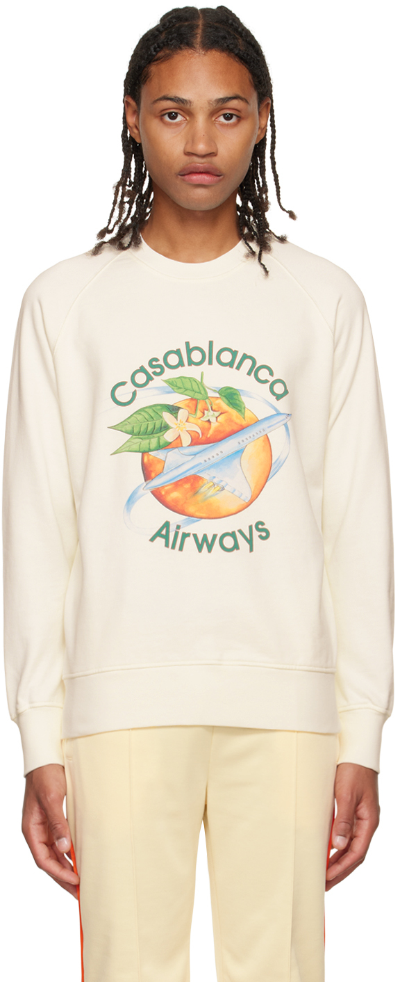 Casablanca White 'Orbite Autour De L'Orange' Sweatshirt