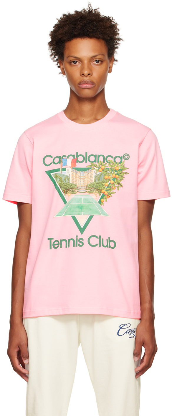 Casablanca Pink Tennis Club T-Shirt