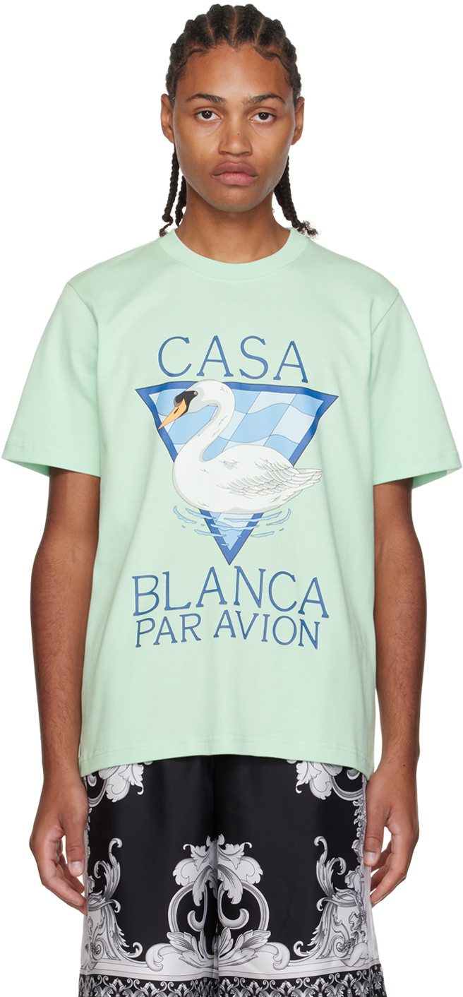 Casablanca Green 'Par Avion' T-Shirt