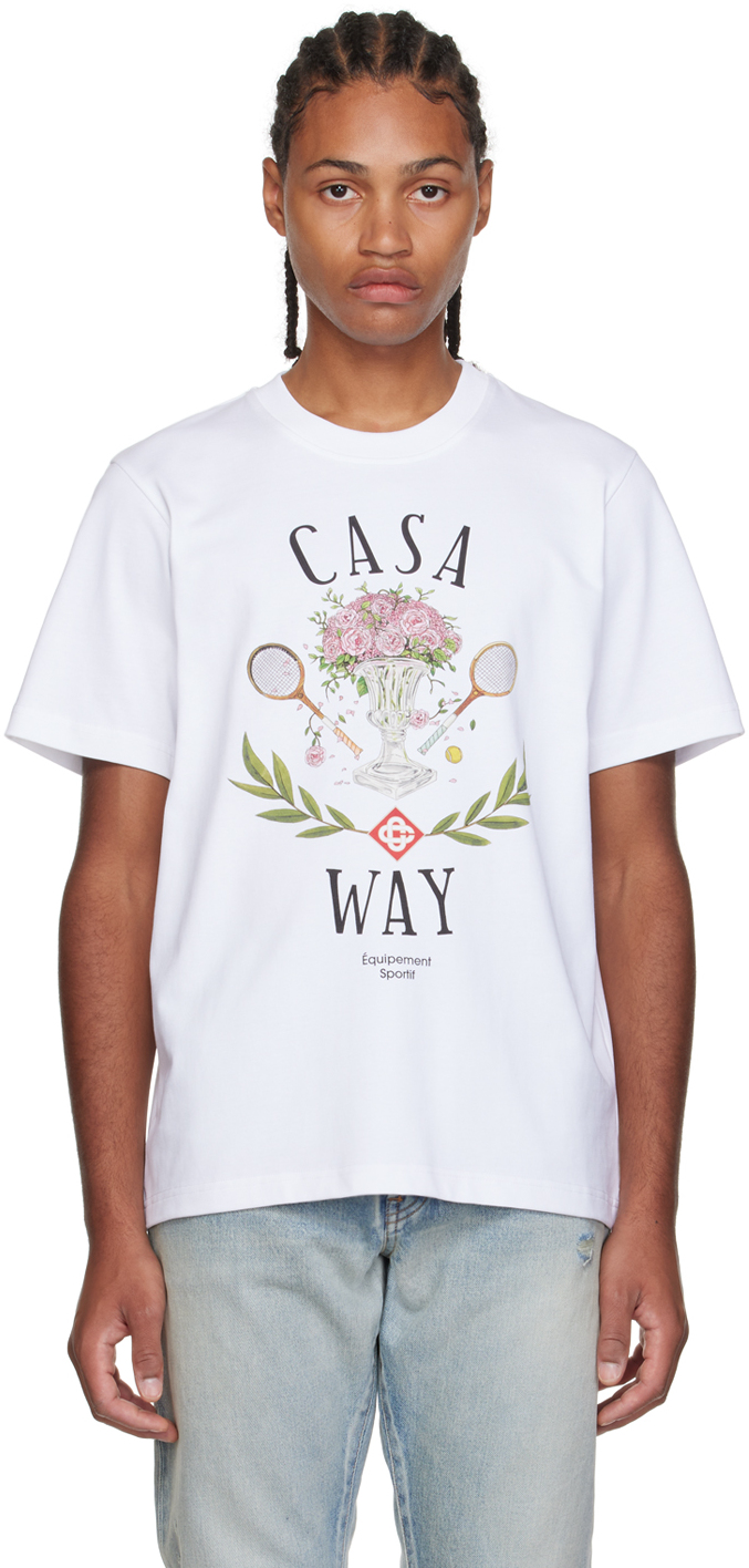 Casablanca White 'Casa Way' T-Shirt