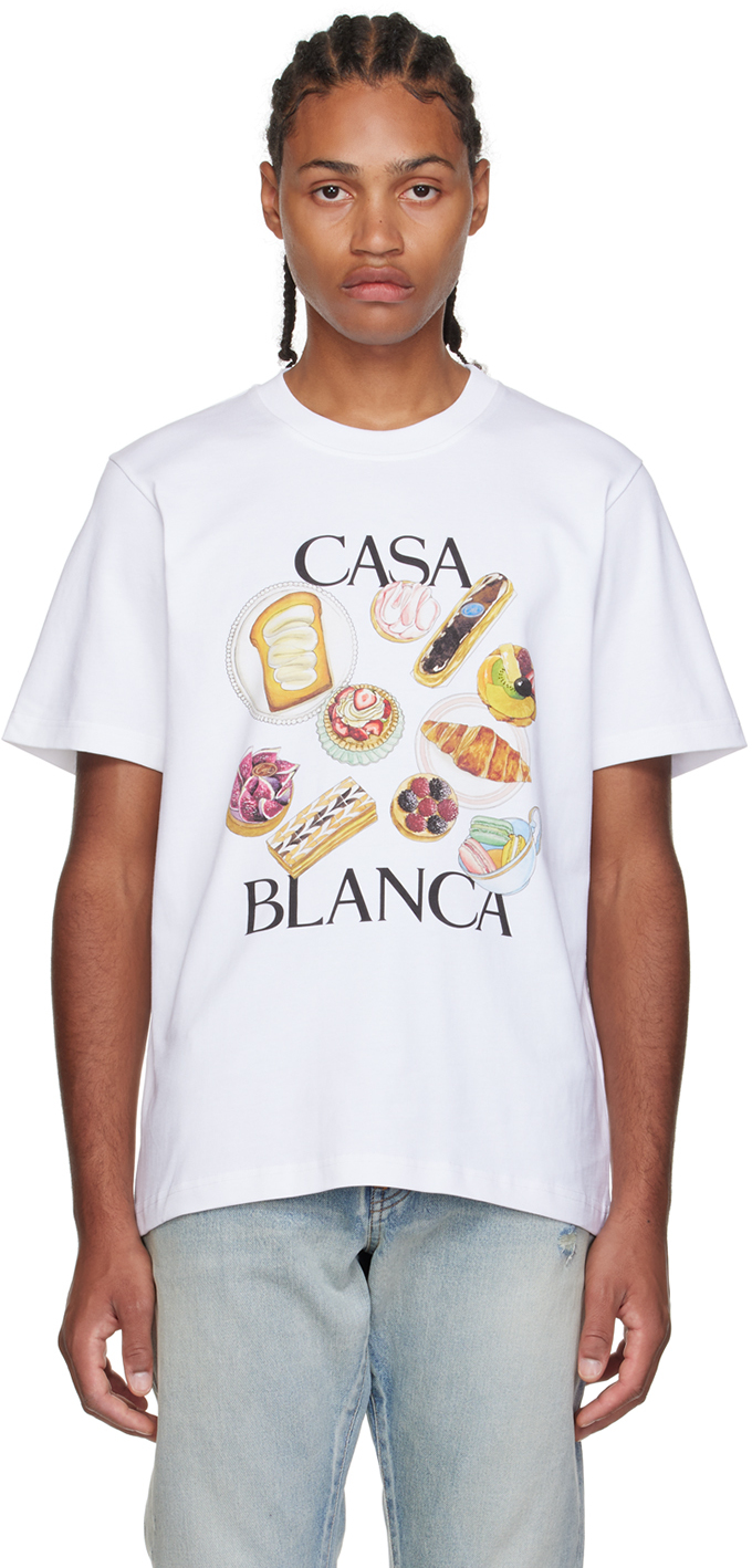Casablanca White Graphic T-Shirt