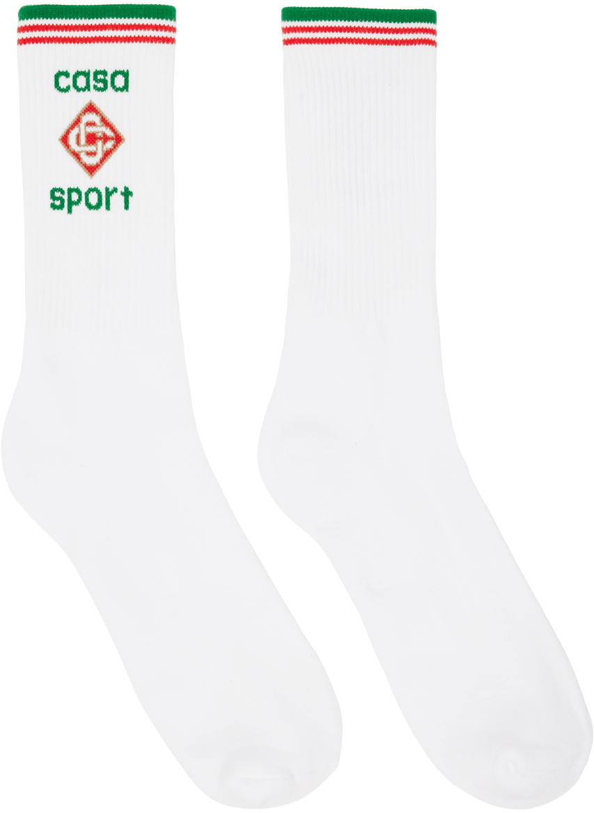 Casablanca White Casa Sport Socks