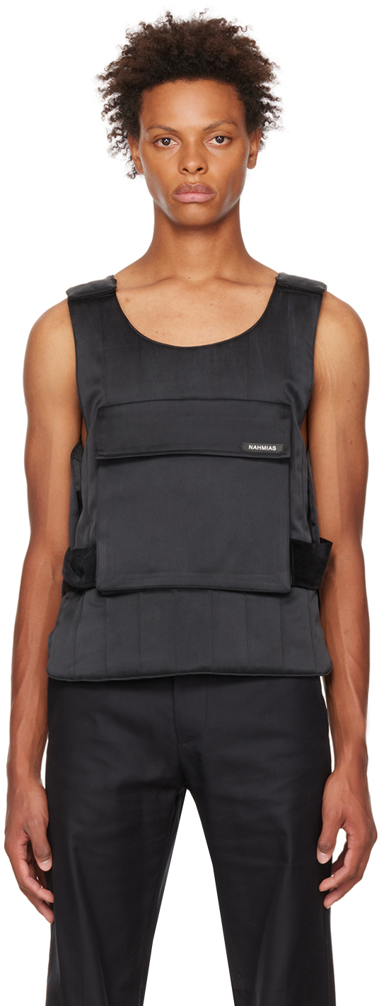 Black Sandwashed Vest