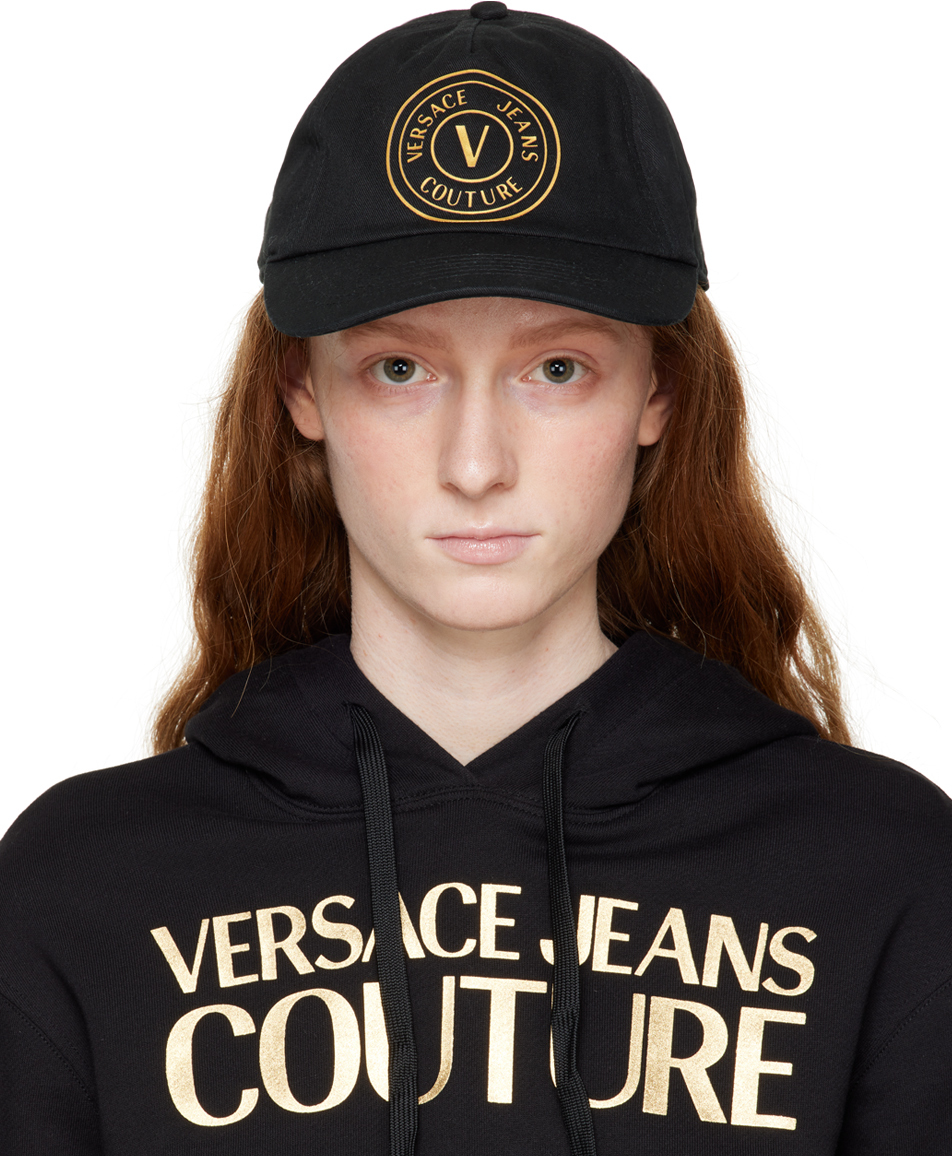 Versace Jeans Couture Black V-Emblem Cap
