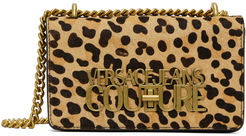 Versace Jeans Couture Brown Logo Shoulder Bag