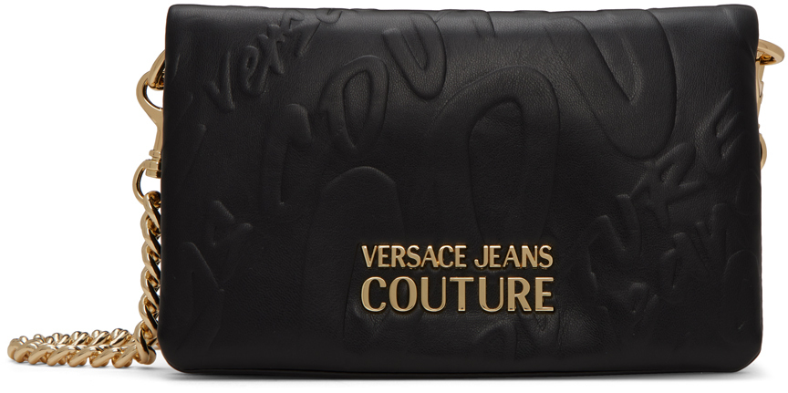 Versace Jeans Couture Black Mini Embossed Logo Bag