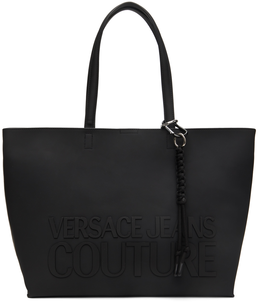 Versace Jeans Couture: Black Braided Accent Tote | SSENSE