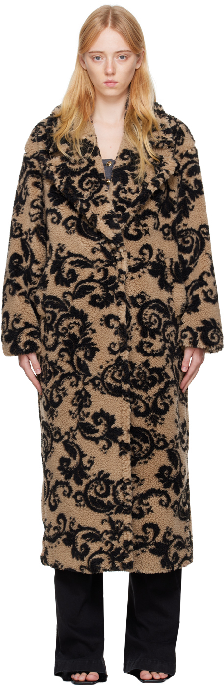 Versace Jeans Couture Brown Tapestry Coat