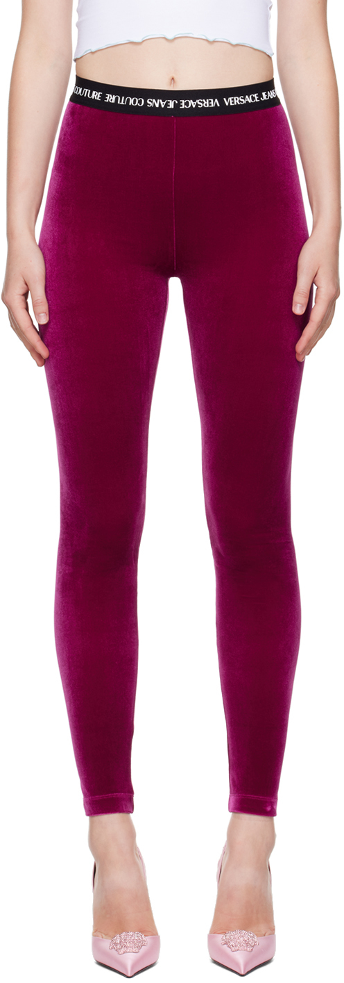 Versace Jeans Couture Purple Bonded Leggings