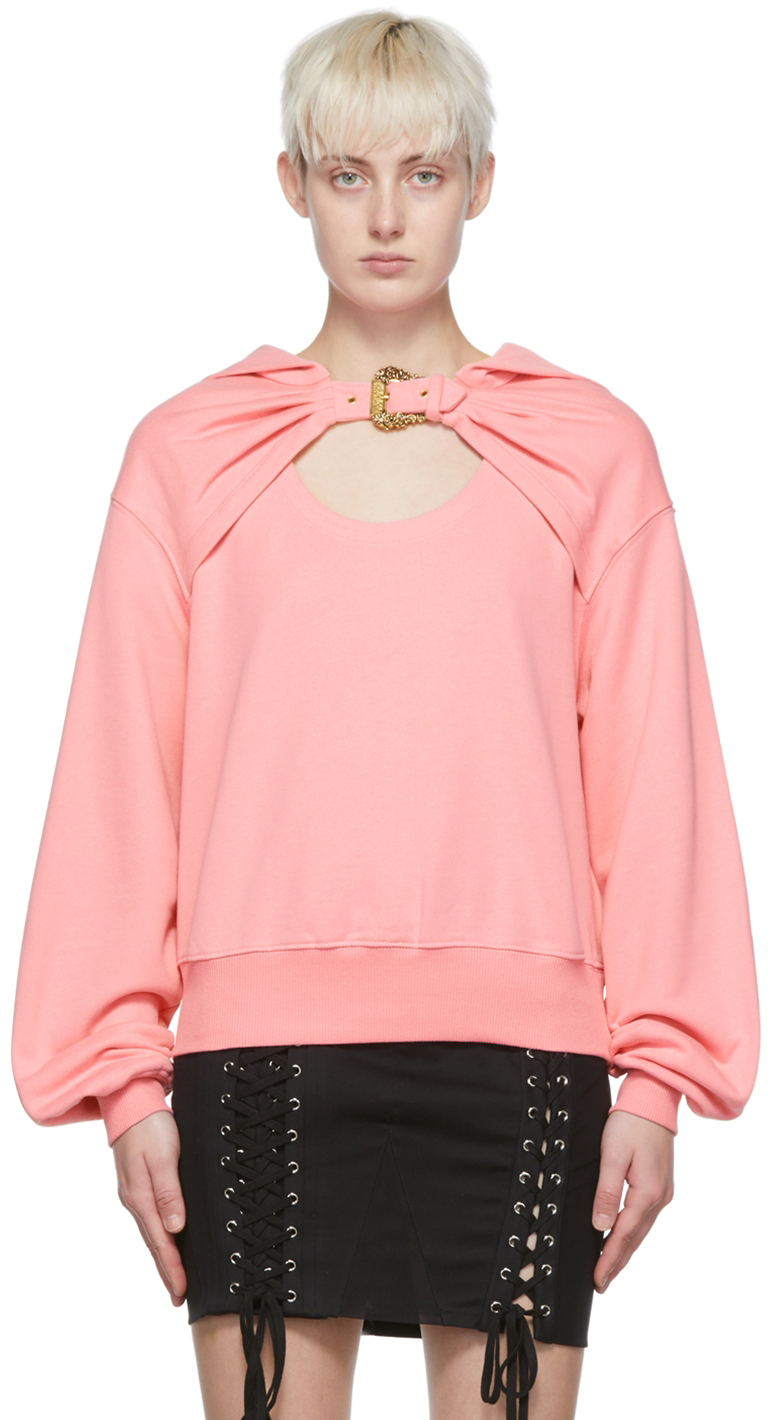 Versace Jeans Couture Pink Cut-Out Hoodie
