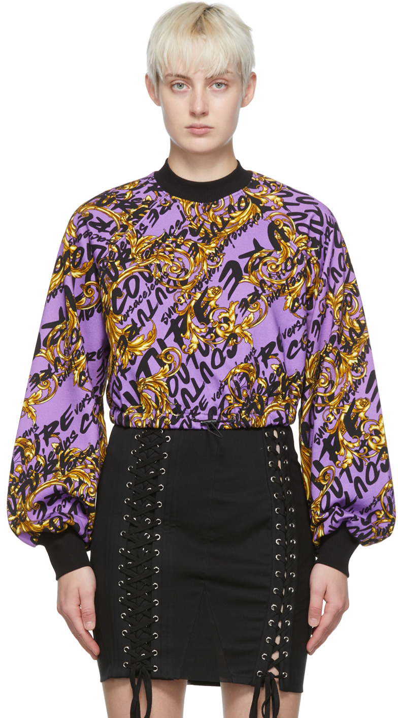 Versace Jeans Couture Purple Regalia Baroque Sweatshirt