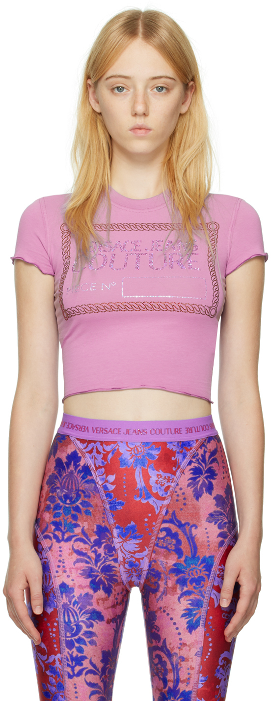 Femme Vêtements Tops T-shirts T-shirt Jean Versace Jeans Couture en coloris Violet 