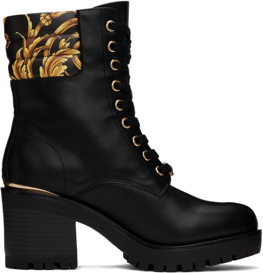 Versace Jeans Couture Black Mia Barocco Ankle Boots