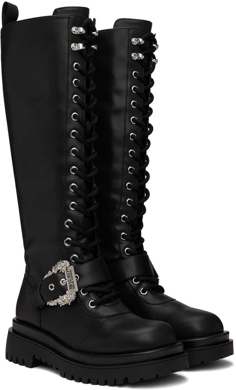Versace Jeans Couture Black Drew Tall Boots | Smart Closet